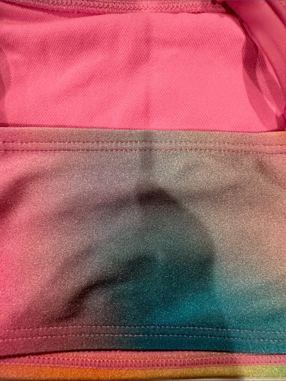 Cat & Jack Pink Multi Rainbow Tie-Dye Girls Bikini Set